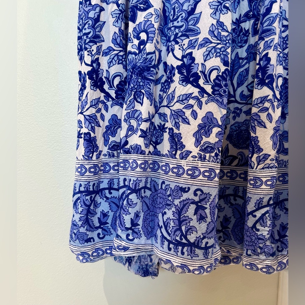 Mary Marshmallow- Anna Floral Blue and White Maxi Dress - Picture 7 of 7